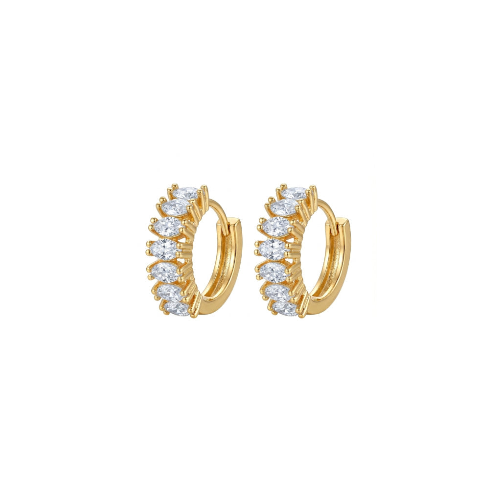 White Small Hoops