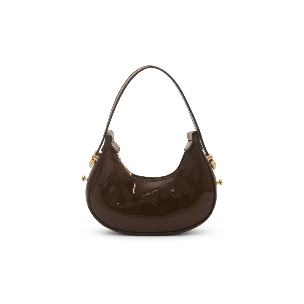 Dark Brown Patent Small Bag