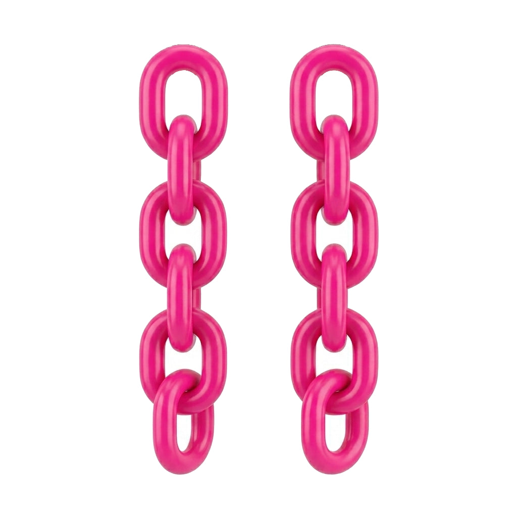 Pink Long Chain Earrings
