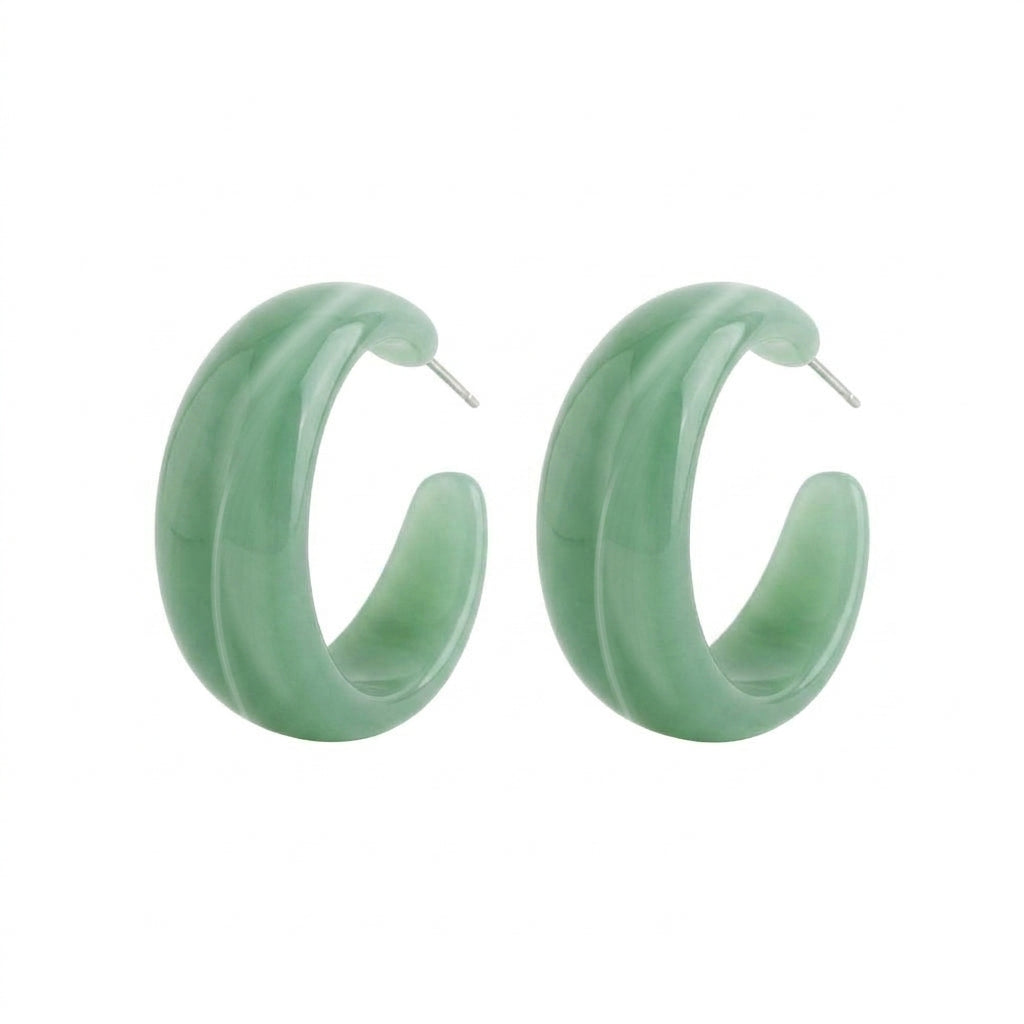 Mint Green Chunky Hoops