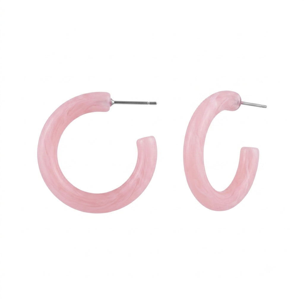 Powder Pink Hoops