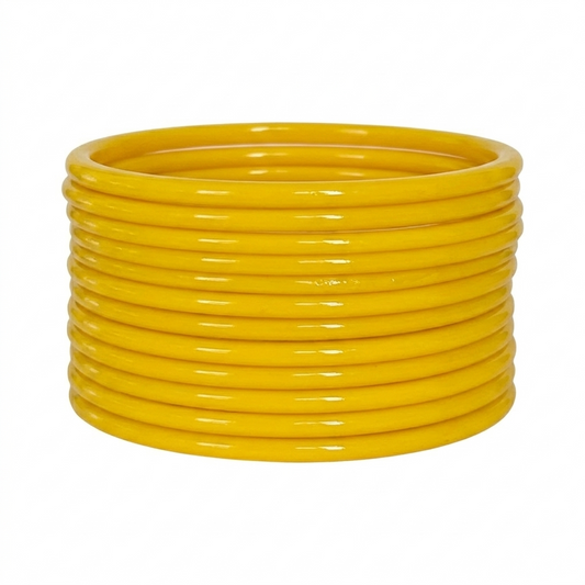Yellow Glass Bangles