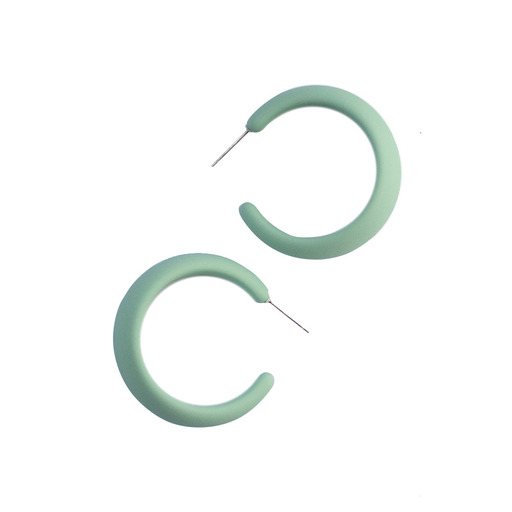 Green Chunky Hoops