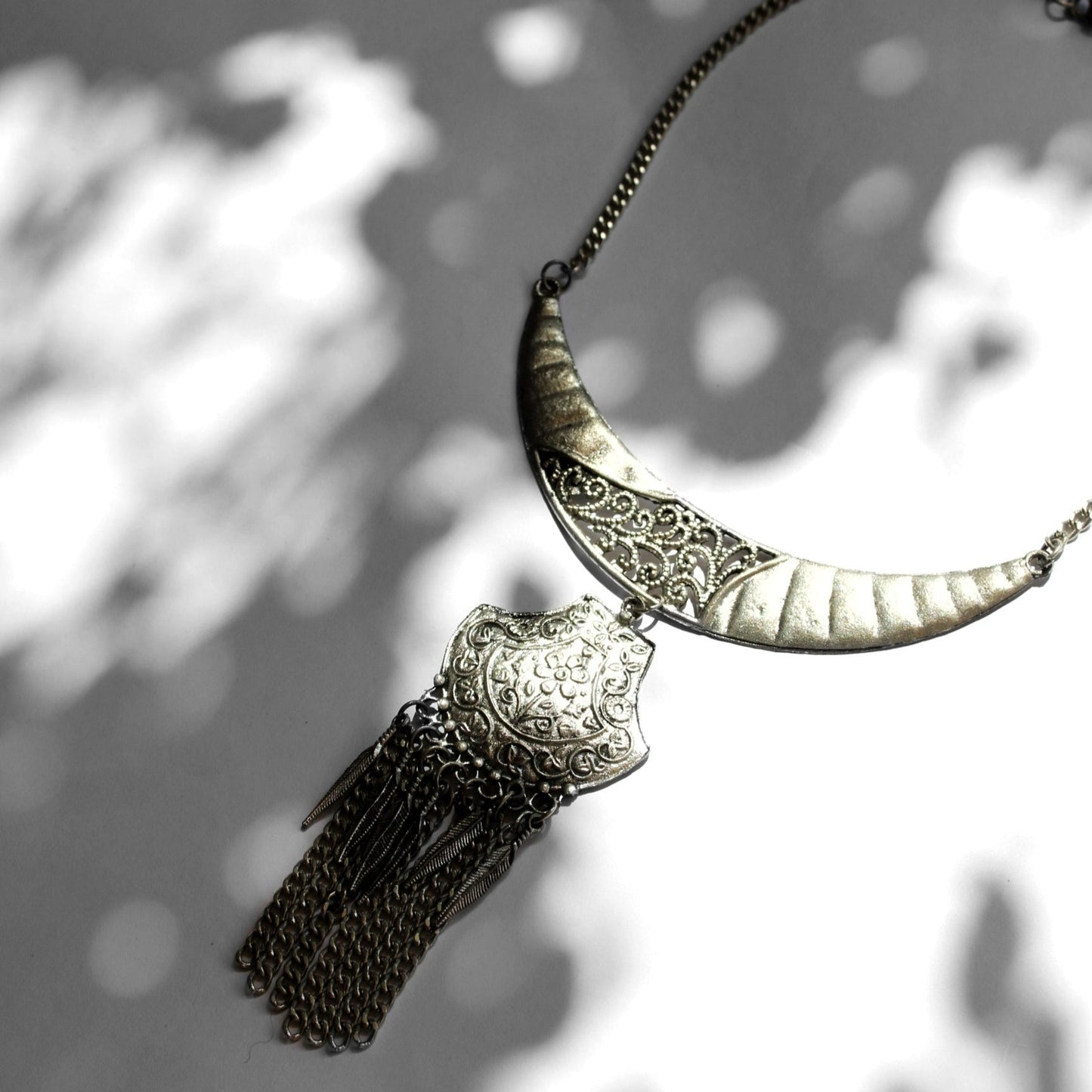 Gul Oxidized Silver Necklace