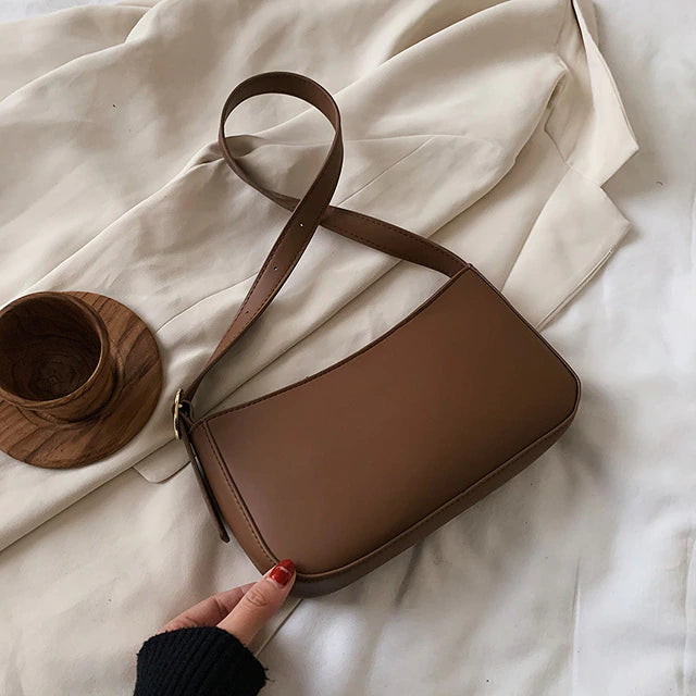Brown Baguette Bag