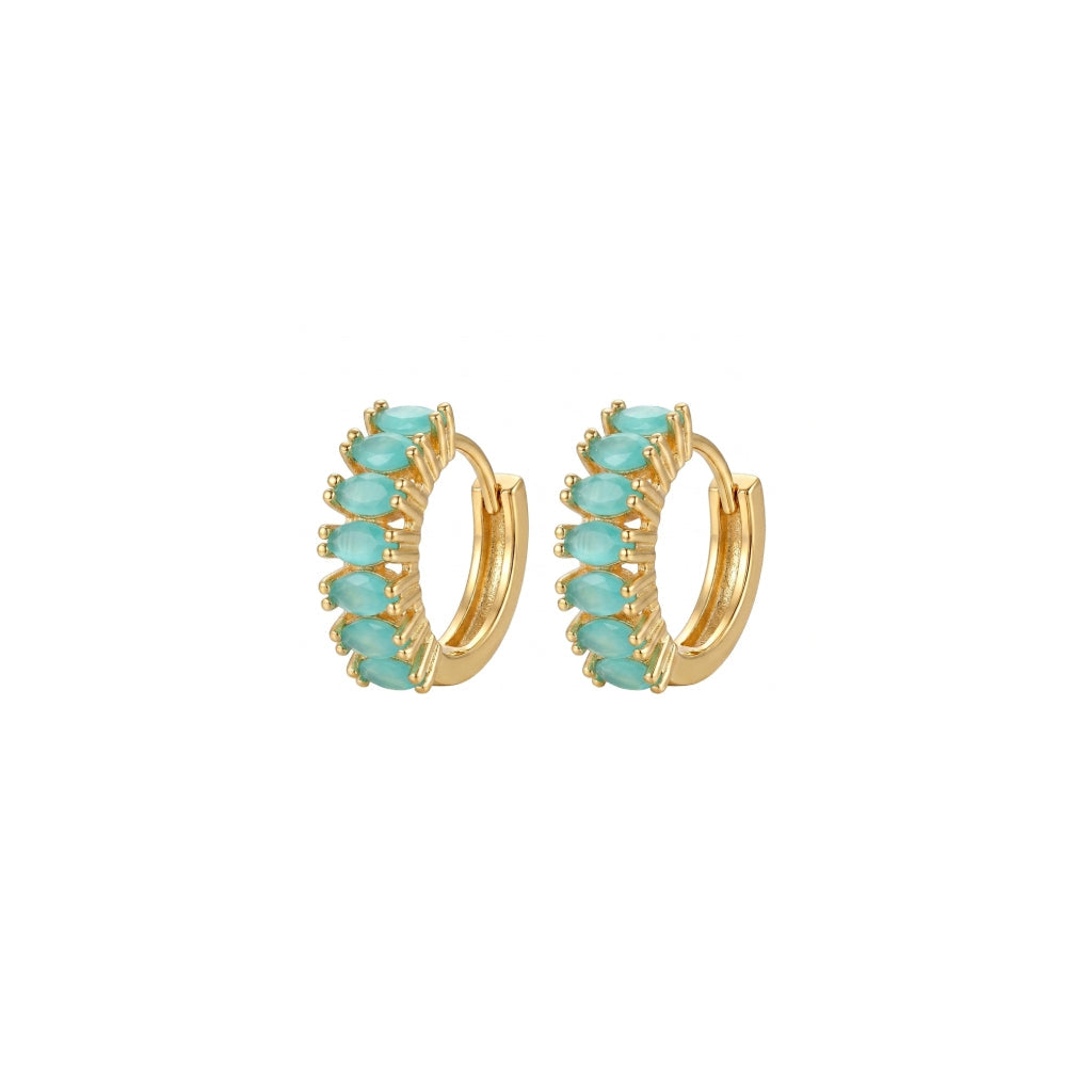 Mint Green Small Hoops