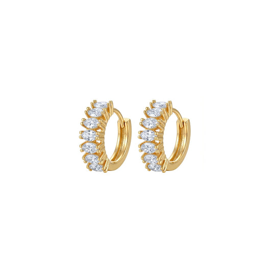 White Small Hoops
