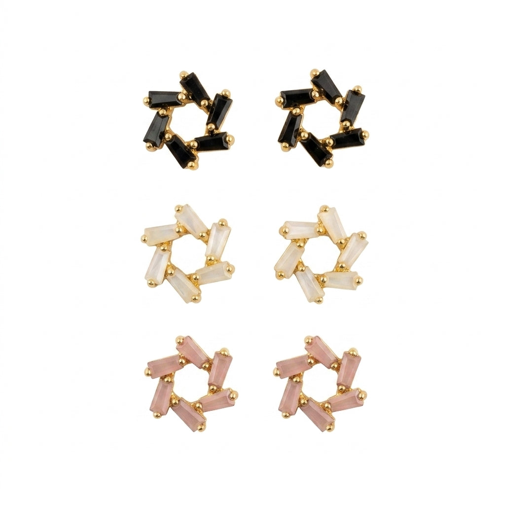 Open Circle Earrings Set