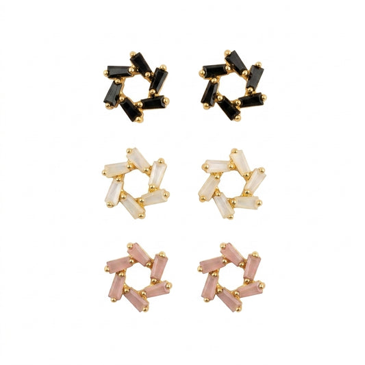 Open Circle Earrings Set