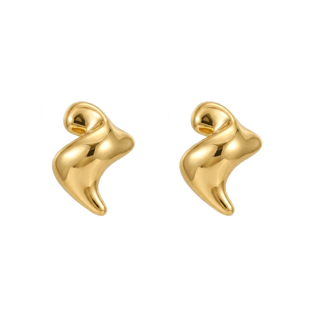 Thunderbolt Gold Stud Earrings