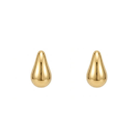Teardrop Gold Stud Earrings