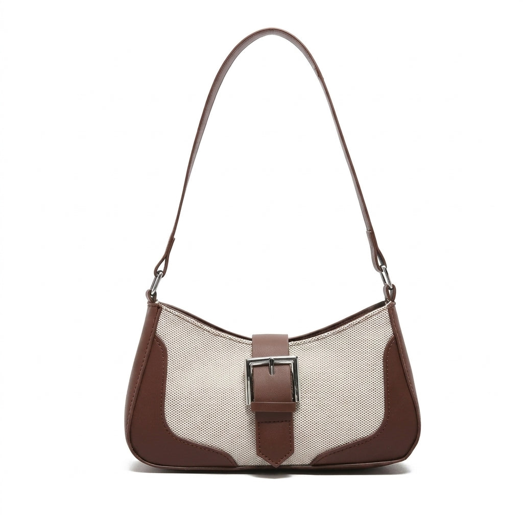 Brown Canvas Shoulder Bag