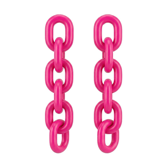Pink Long Chain Earrings
