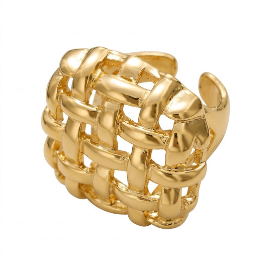 Chunky Woven Gold Ring