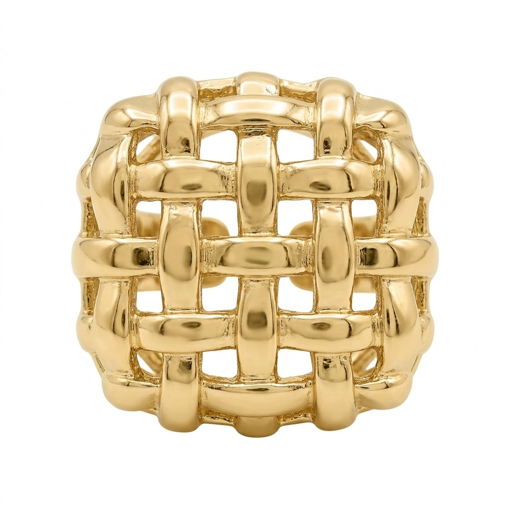 Chunky Woven Gold Ring