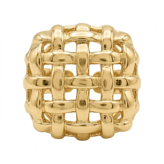 Chunky Woven Gold Ring