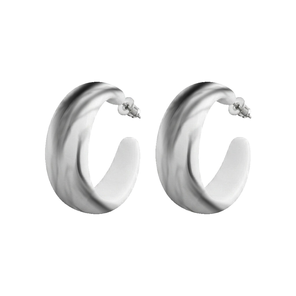 White Chunky Hoops