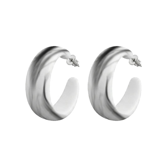 White Chunky Hoops