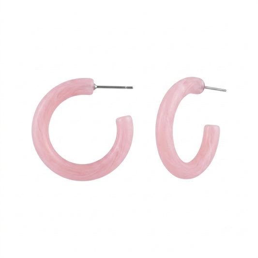 Powder Pink Hoops