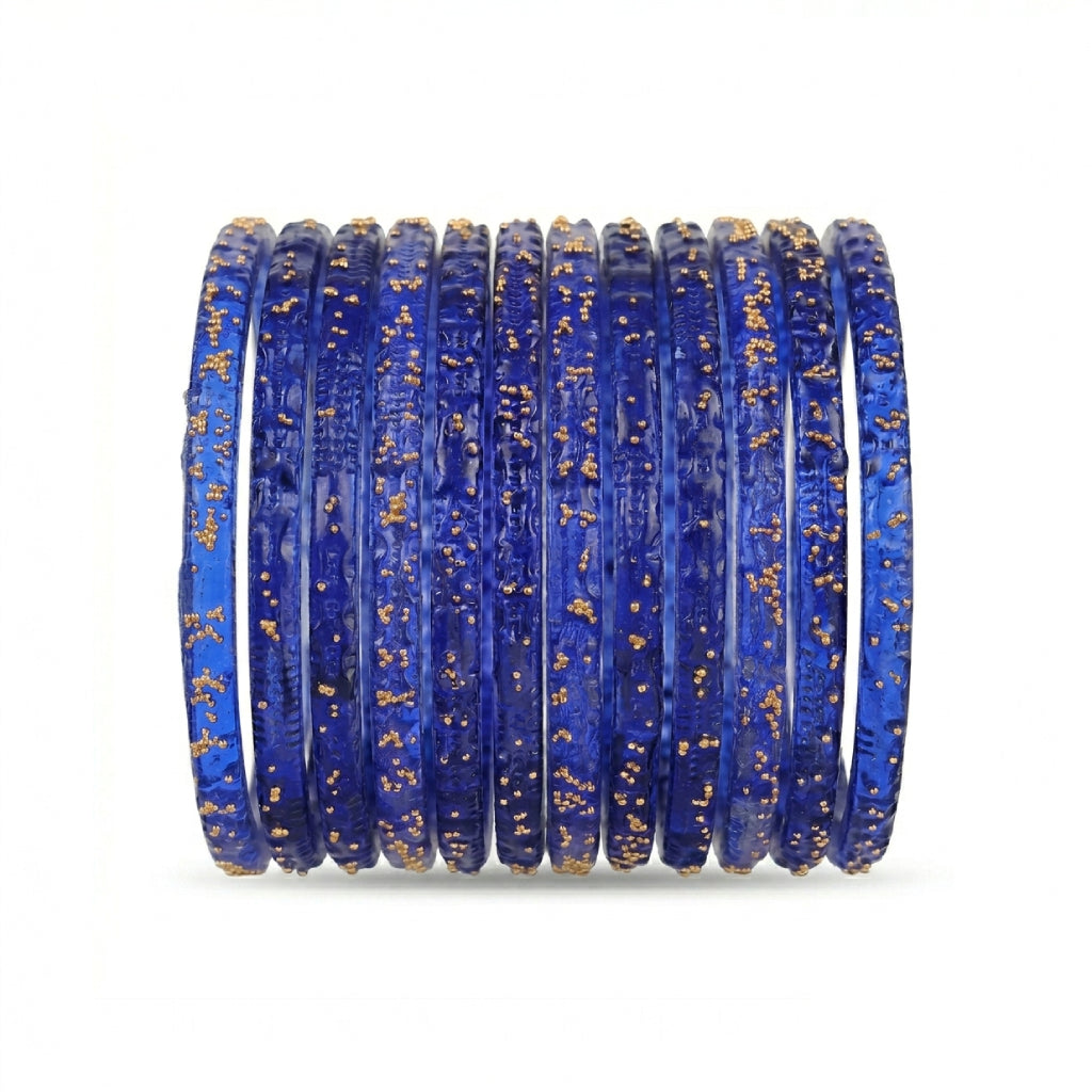 Blue Raindrop Glass Bangles