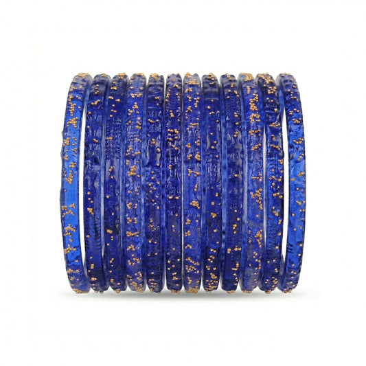 Blue Raindrop Glass Bangles
