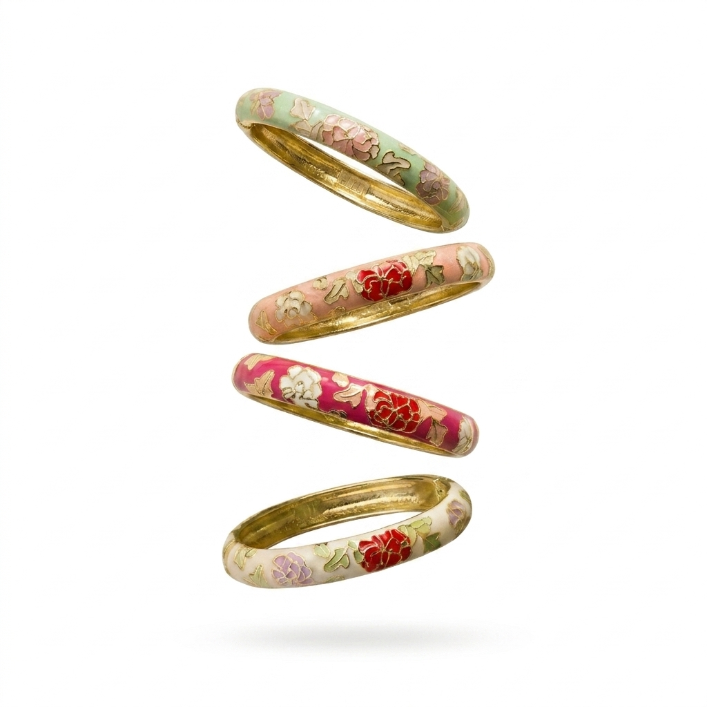 Pink Enamel Bangle