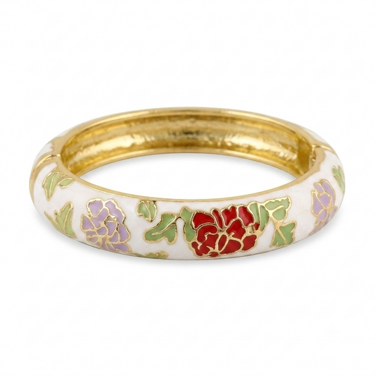 White Enamel Bangle