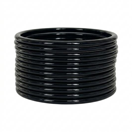 Black Glass Bangles