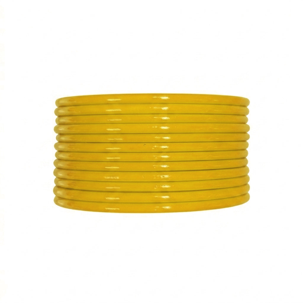Yellow Glass Bangles