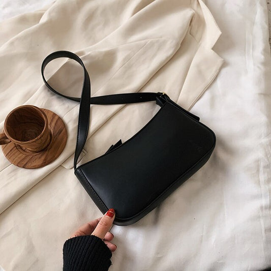 Black Baguette Bag